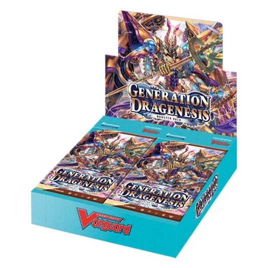 Card game box titled 'Generation Dragenesis' by Cardfight!! Vanguard on a white background