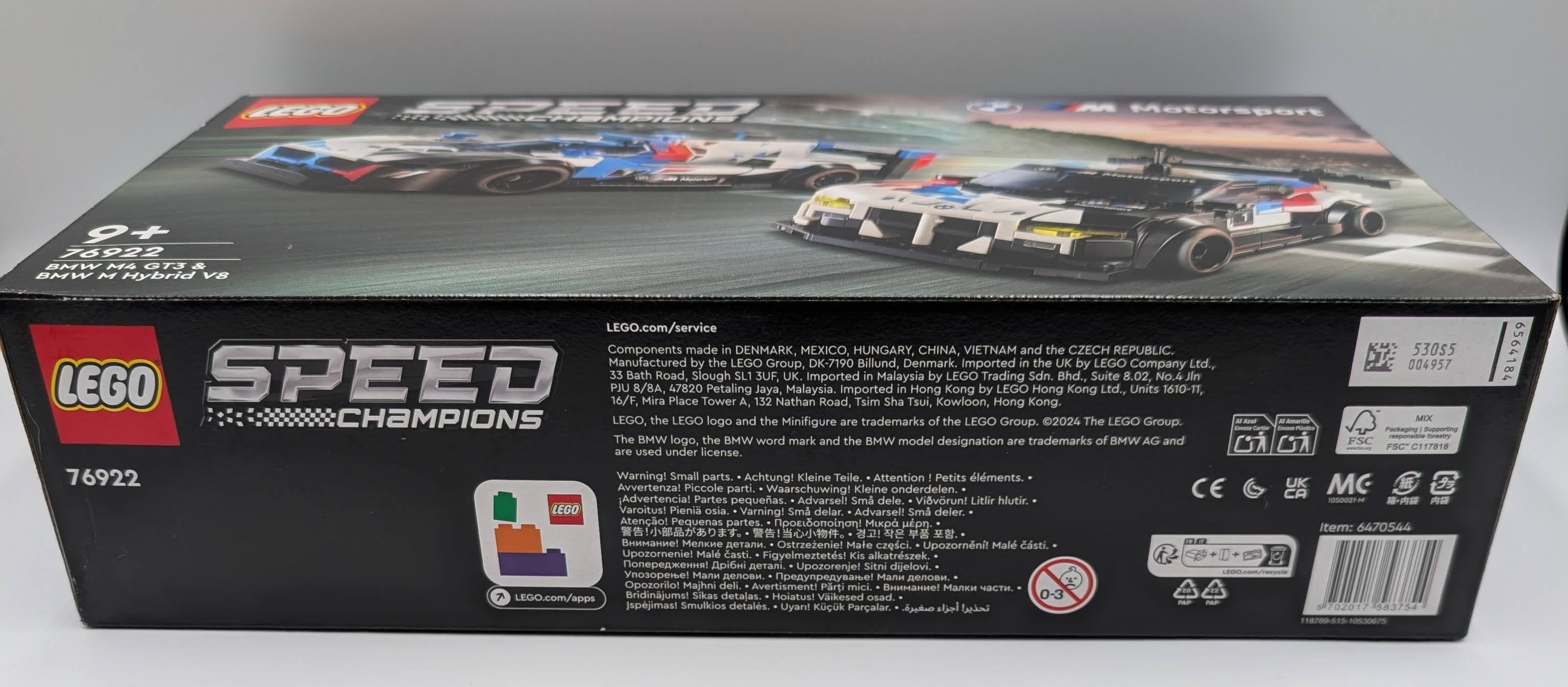 LEGO - Speed Champions BMW M4 GT3 & BMW M Hybrid V8 (76922)