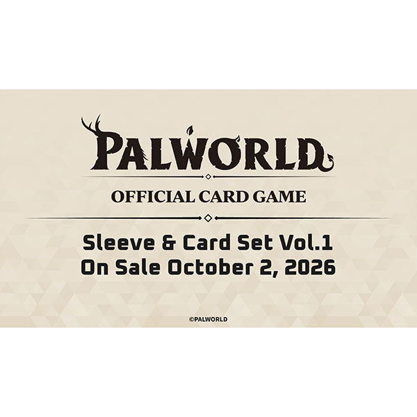 PRE-ORDER 2nd OCT RELEASE - Palworld OFFICIAL CARD GAME - Sleeve & Card Set Vol.1