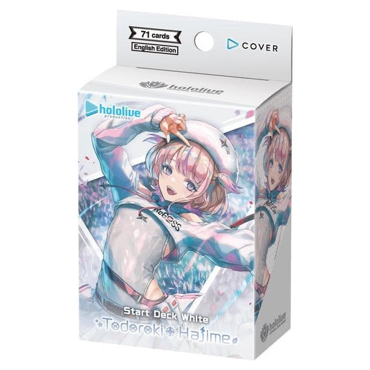 Card game packaging with anime character design on a white background