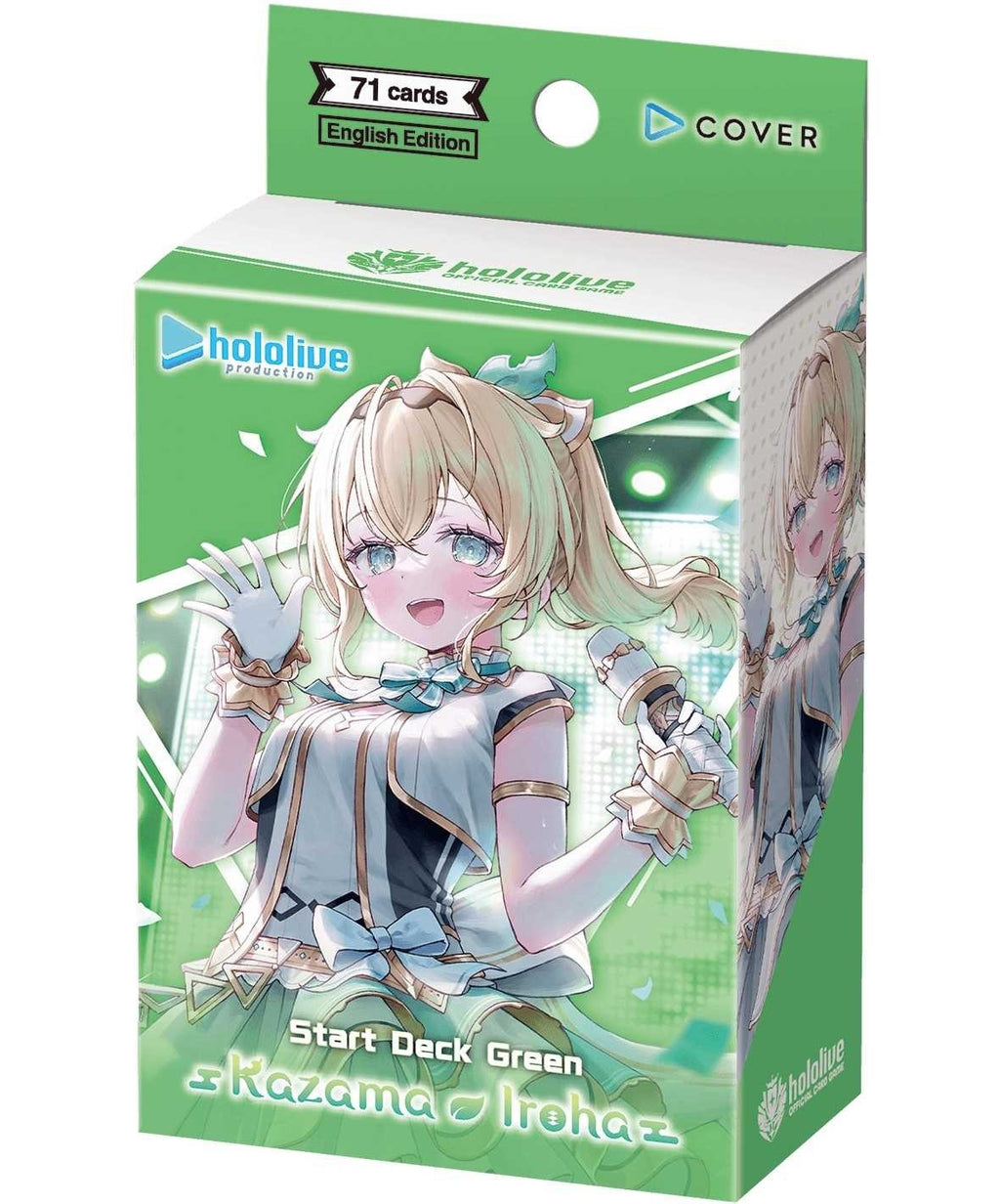 Hololive Start Deck Green packaging with anime character on a white background