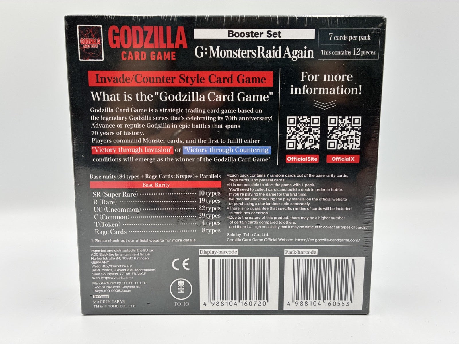 Godzilla: Monsters Raid Again Booster Box 1st Edition English