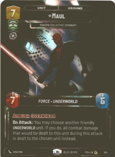 Star Wars: Unlimited - Maul - Promo Foil, Rare, #155 P25 Qualifier