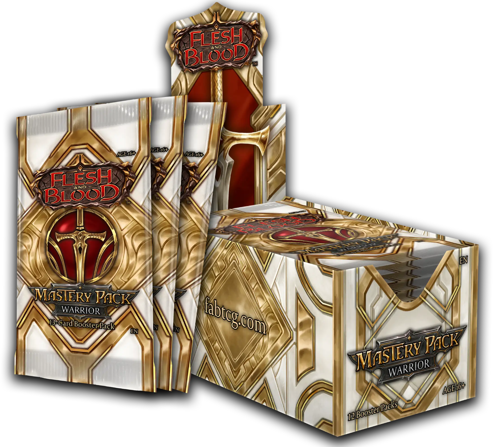 PRE-ORDER 7TH AUGUST - Flesh and Blood TCG - Mastery Pack Warrior Booster Pack (12 Count)