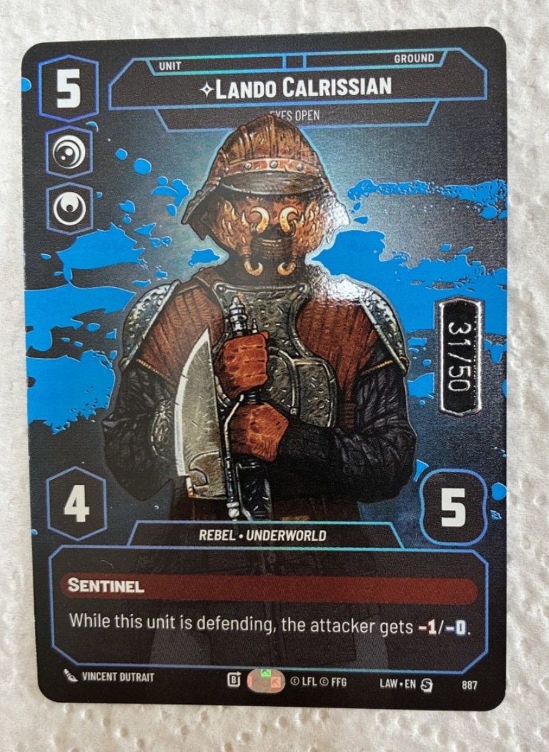 Star Wars: Unlimited - Lando Calrissian Prestige Foil Serialized 31/50 #887 LAW