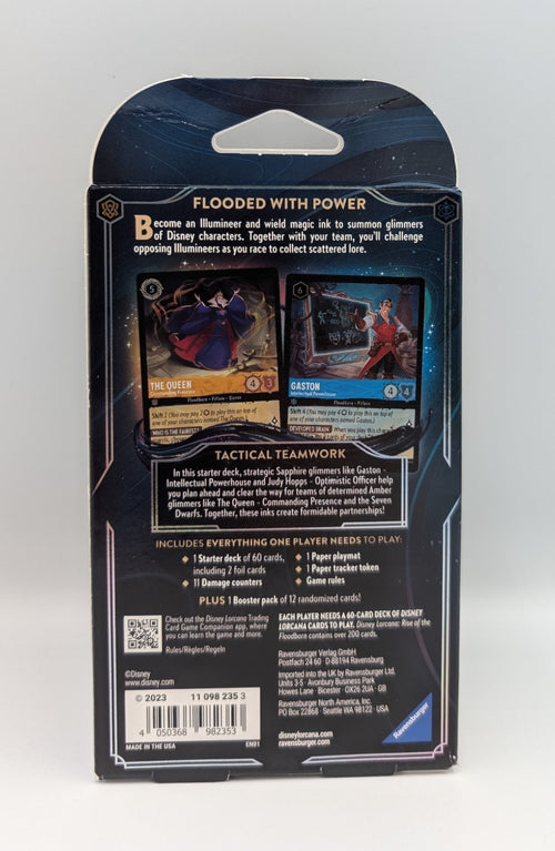 Disney Lorcana: Rise of the Floodborn Starter Deck - Amber & Sapphire