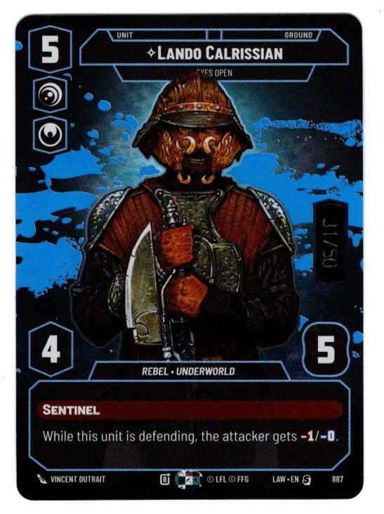 Star Wars: Unlimited - Lando Calrissian Prestige Foil Serialized 31/50 #887 LAW