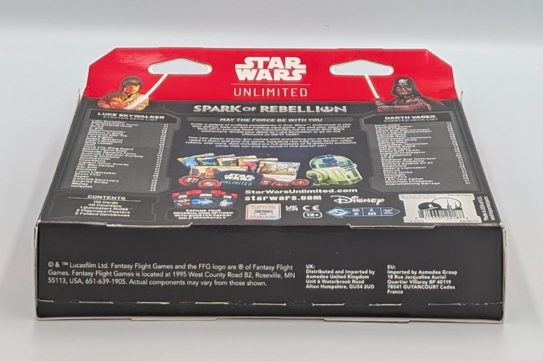 Star Wars:Unlimited Spark Of The Rebellion Two Player Starter
